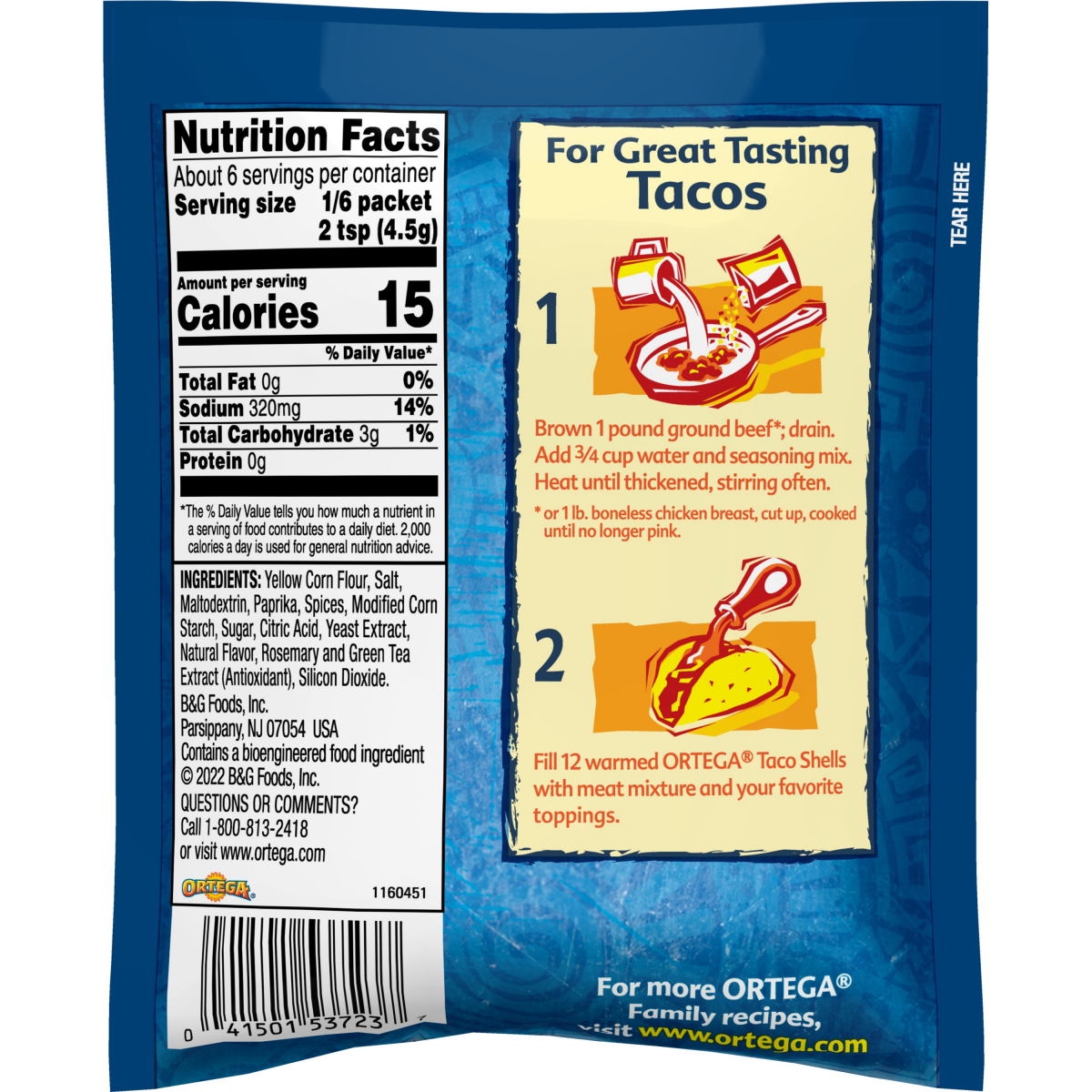 slide 2 of 2, Ortega Original Taco Seasoning Mix, 1 oz, 1 oz