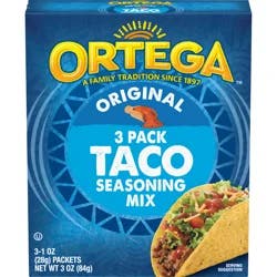 Ortega Original Taco Seasoning Mix 3 - 1 oz Packets