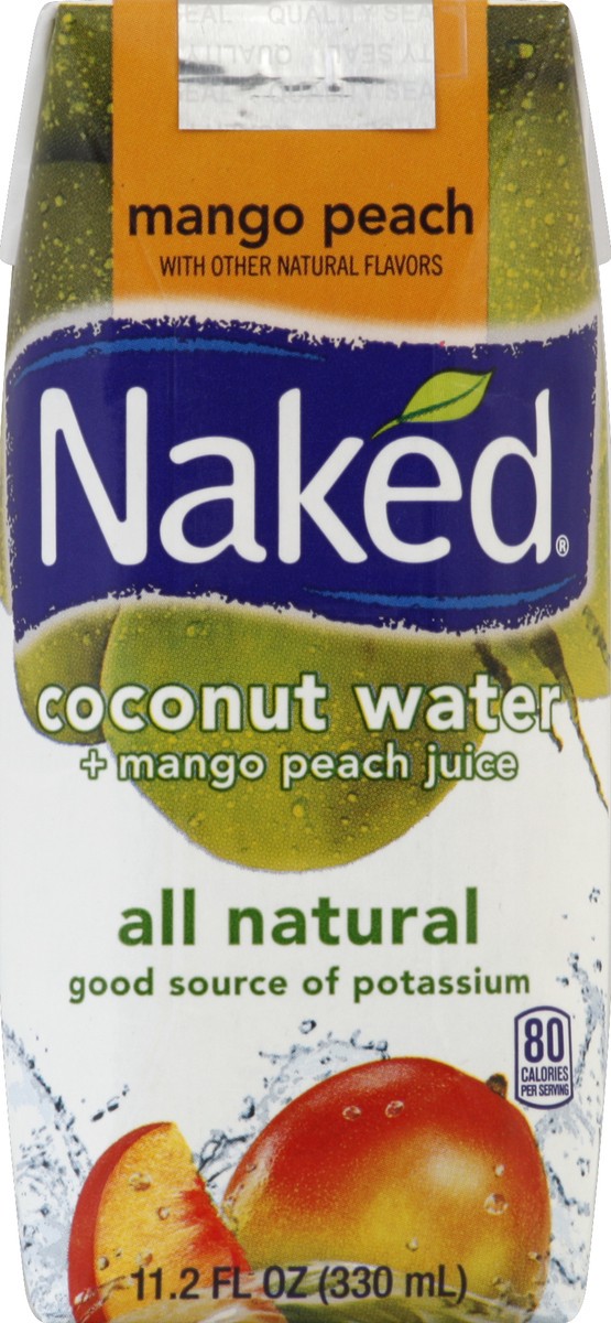 slide 4 of 4, Naked Coconut Water Mango Peach Juice, 11.2 oz