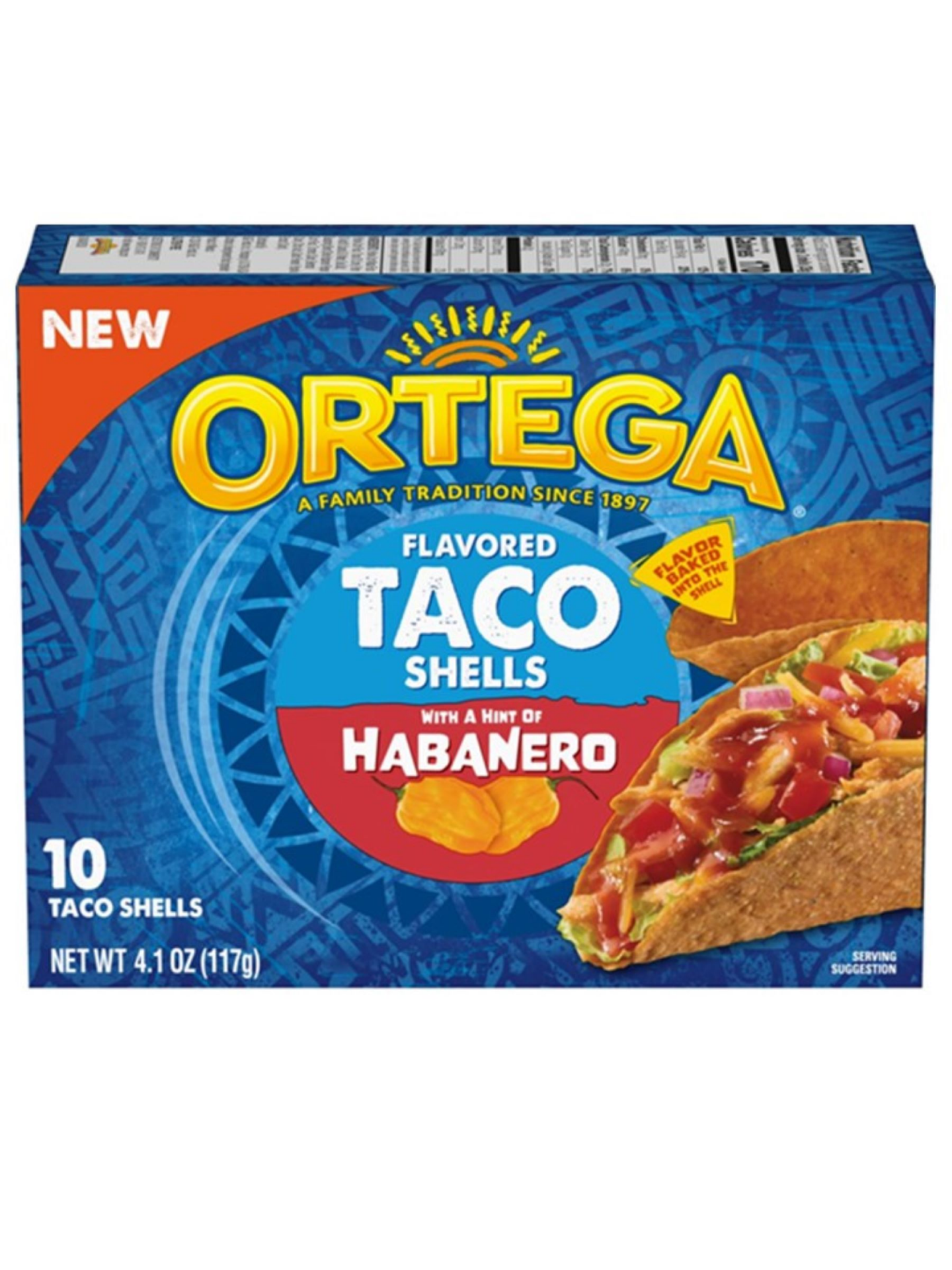slide 1 of 2, Ortega Habanero Flavored Taco Shell 4.1 oz, 4.1 oz