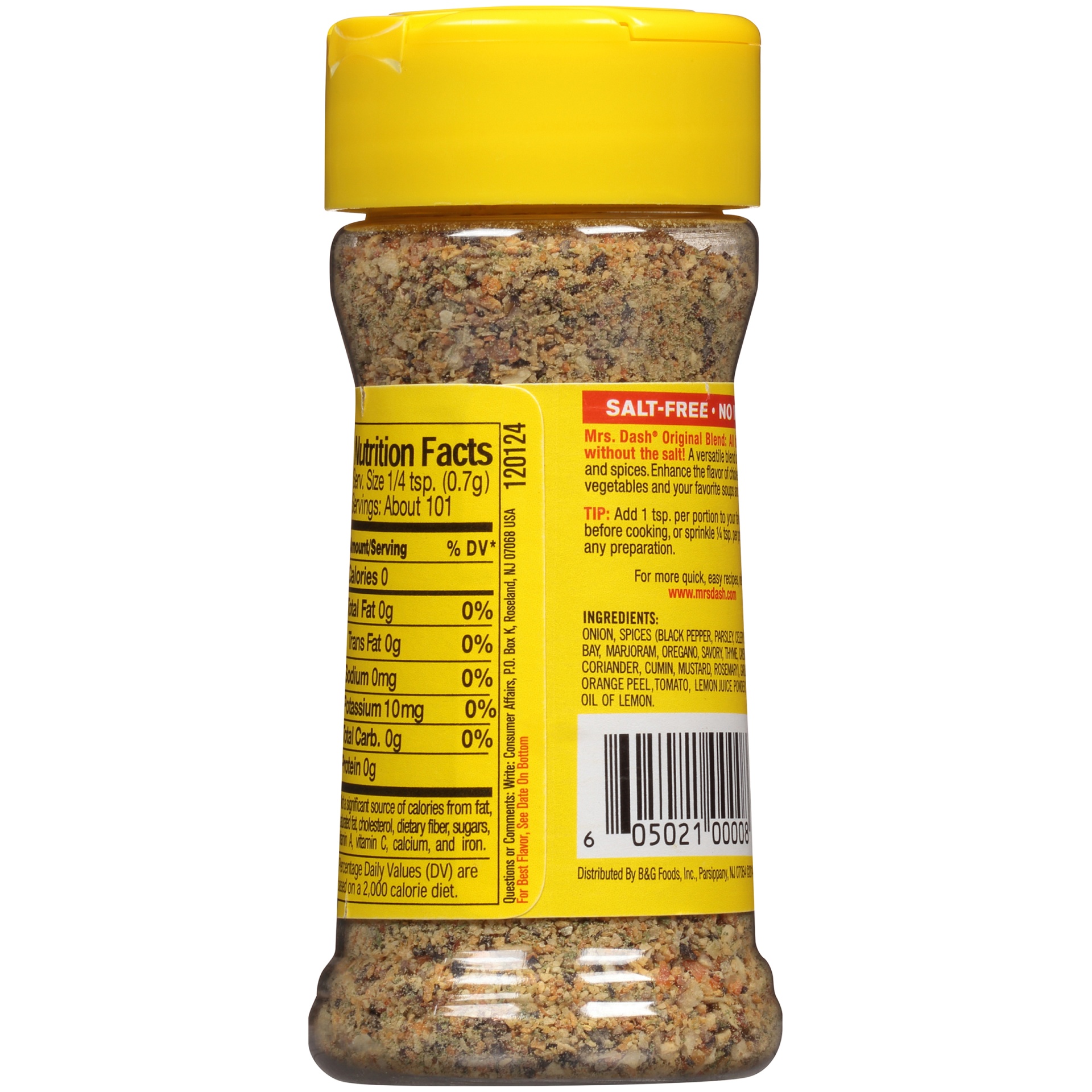 Mrs. Dash Garlic & Herb Seasoning Blend, 2.5 OZ - Kroger