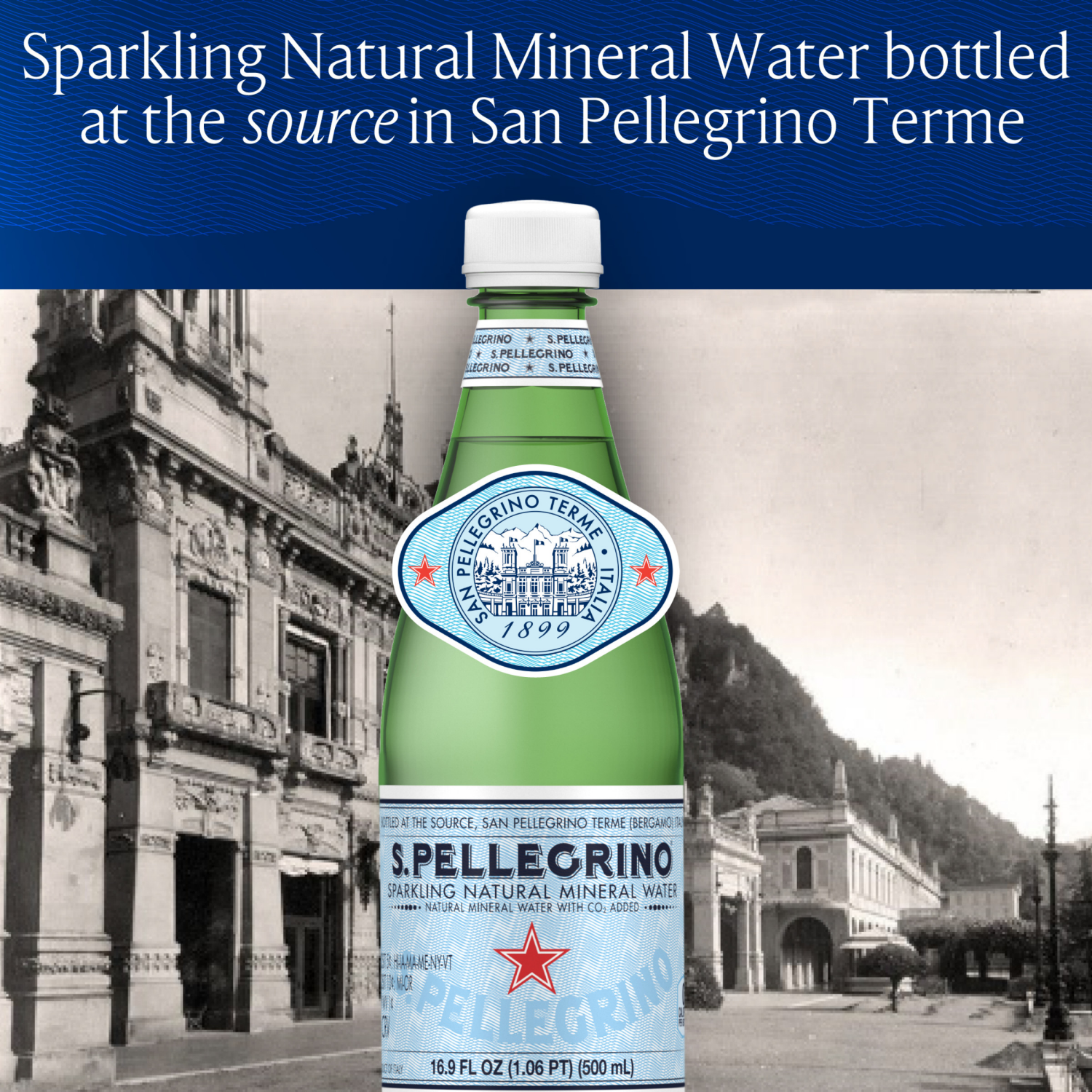 slide 2 of 5, S.Pellegrino S. Pellegrino Sparkling Natural Mineral Water, 16.9 fl oz plastic water bottles (12 pack), 12 ct