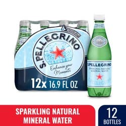 S.Pellegrino S. Pellegrino Sparkling Natural Mineral Water, 16.9 fl oz plastic water bottles (12 pack)