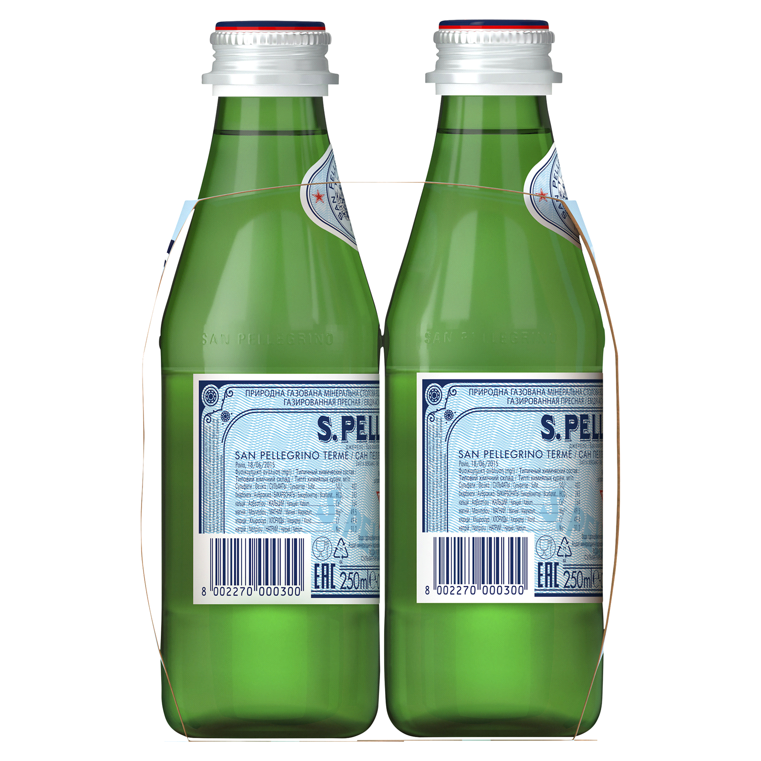 slide 2 of 4, San Pellegrino Sparkling Natural Mineral Water 8.45 oz Bottles, 6 ct
