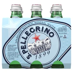 San Pellegrino Sparkling Natural Mineral Water 8.45 oz Bottles