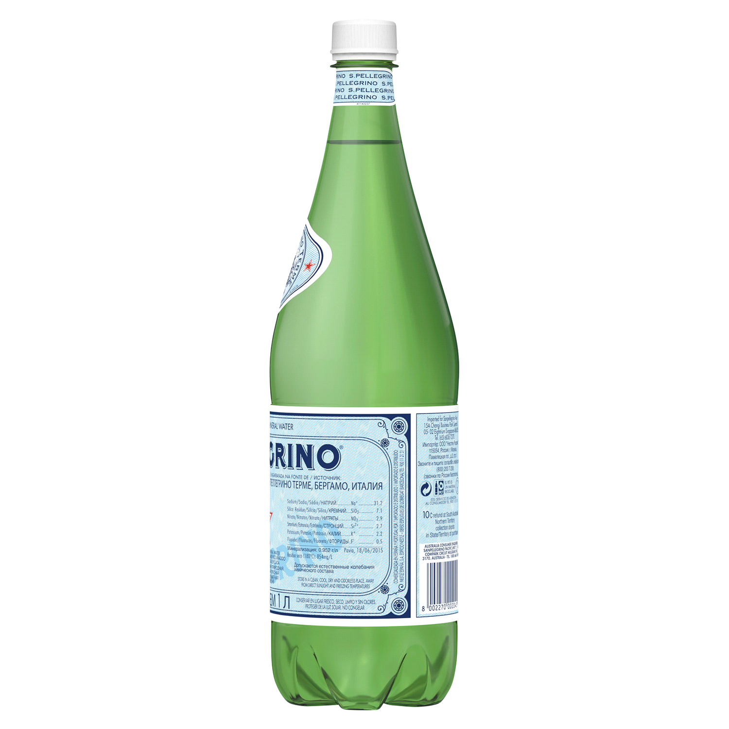 slide 3 of 4, San Pellegrino Sparkling Water 33.8 oz, 1 liter