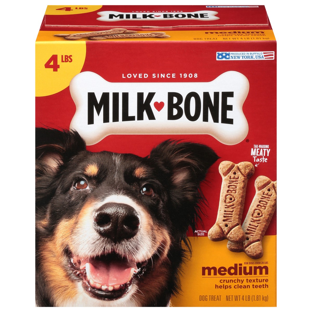 slide 1 of 6, Milk-Bone for Dogs Over 20 Lbs Medium Dog Treat 4 lb, 4 lb
