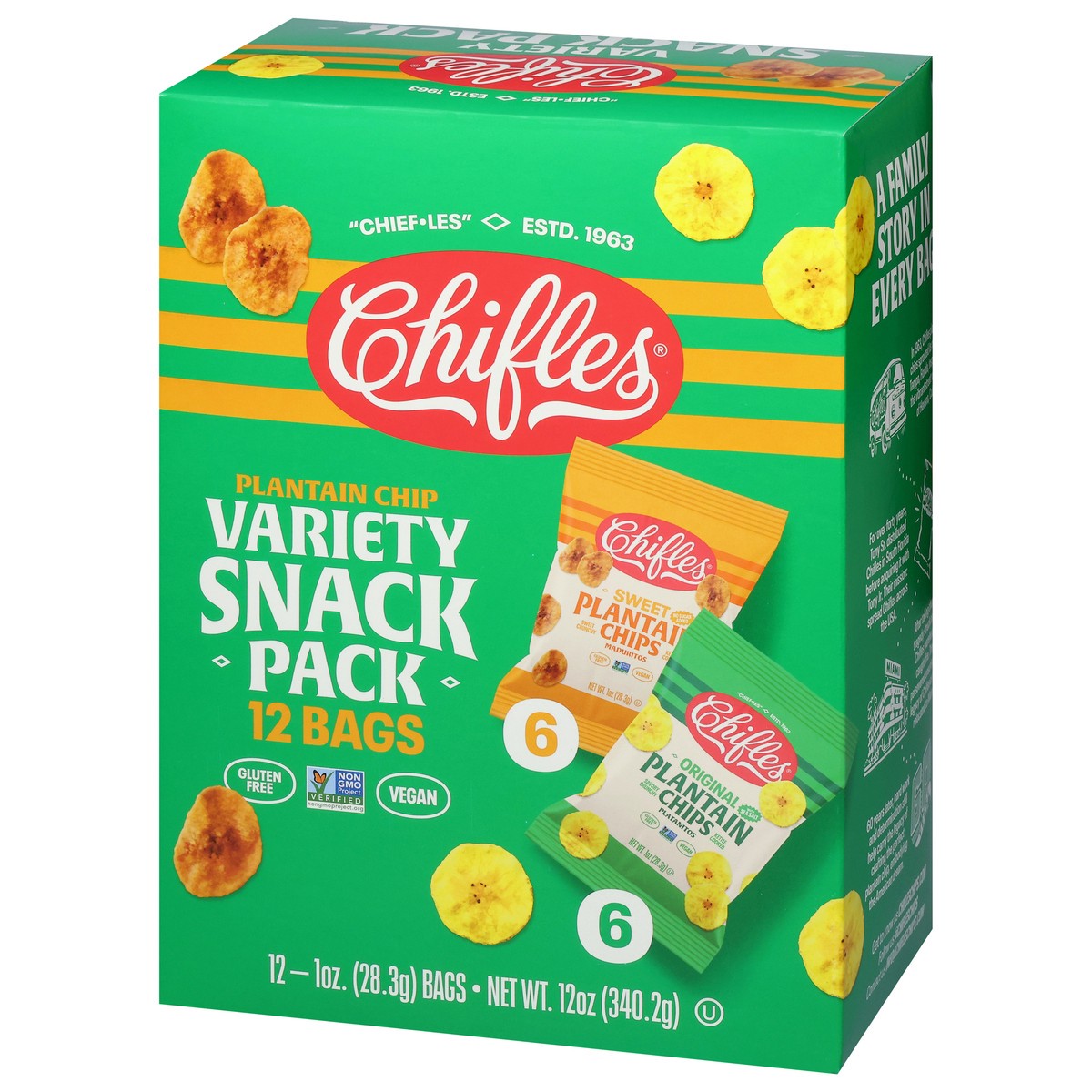 slide 3 of 4, Chifles Plantain Chip Variety Snack Pack 12 - 1 oz Bags, 12 ct