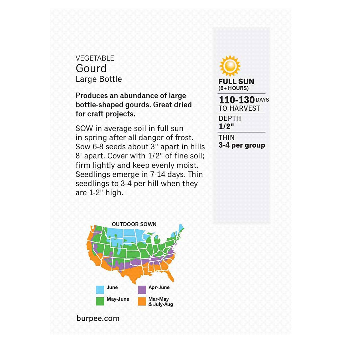 slide 2 of 2, Burpee Gourd Large Bottle Birdhouse Seeds, 1 ct