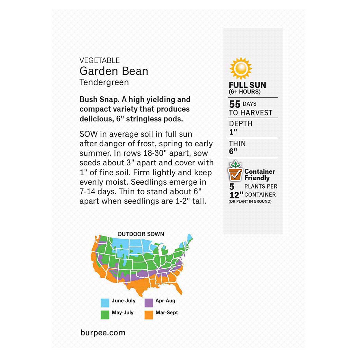 slide 2 of 2, Burpee Garden Bean Tendergreen Seeds, 1 ct