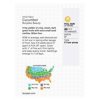 slide 3 of 5, Burpee Cucumber, Burpless Beauty, 1 ct