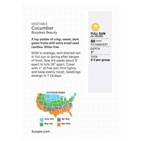 slide 2 of 5, Burpee Cucumber, Burpless Beauty, 1 ct