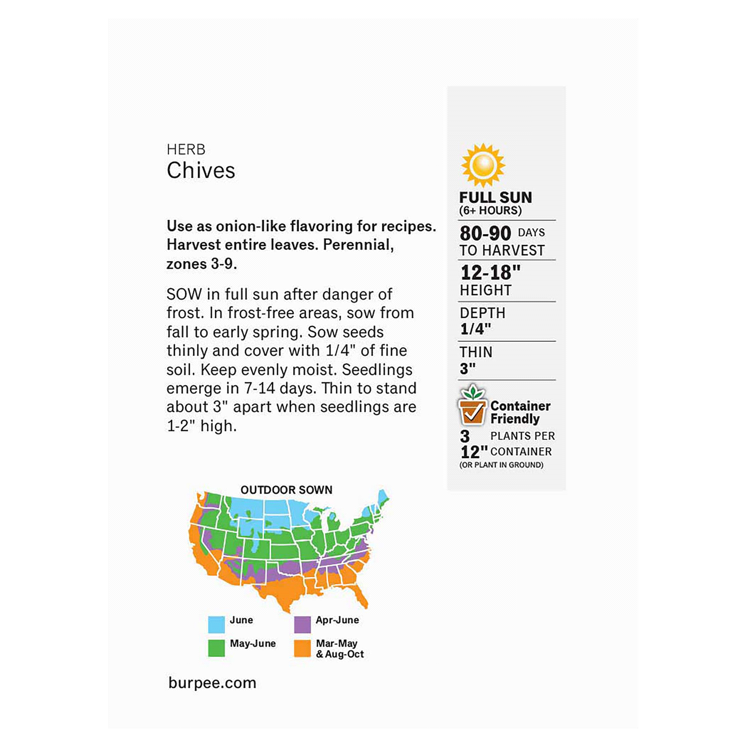 slide 2 of 2, Burpee Chives Common Seeds, 1 ct