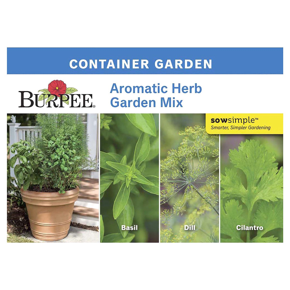 slide 1 of 2, Burpee Container Garden, Aromatic Herb Garden Mix, 1 ct