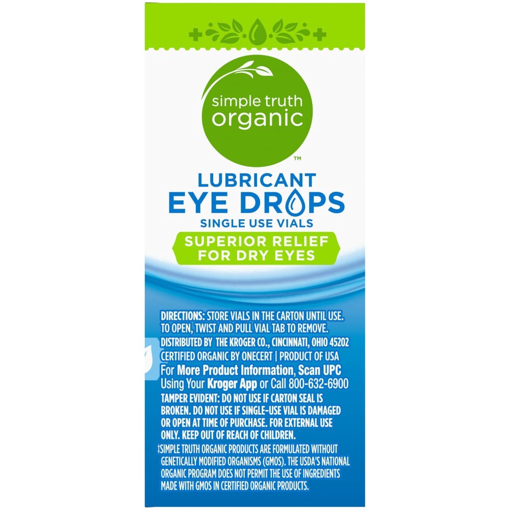 slide 2 of 3, Simple Truth Organic Lubricant Eye Drops, 30 ct  0.02 fl oz