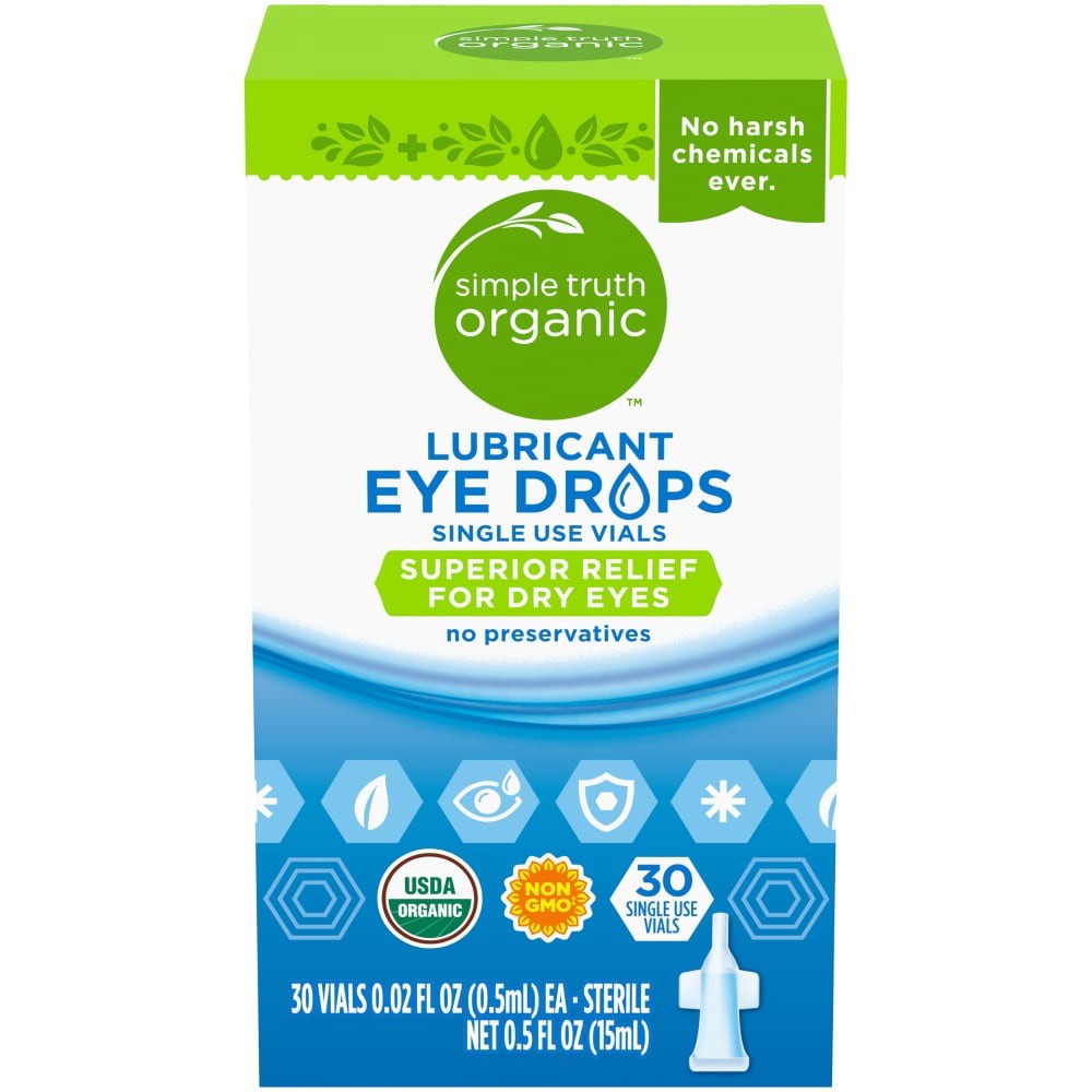 slide 3 of 3, Simple Truth Organic Lubricant Eye Drops, 30 ct  0.02 fl oz