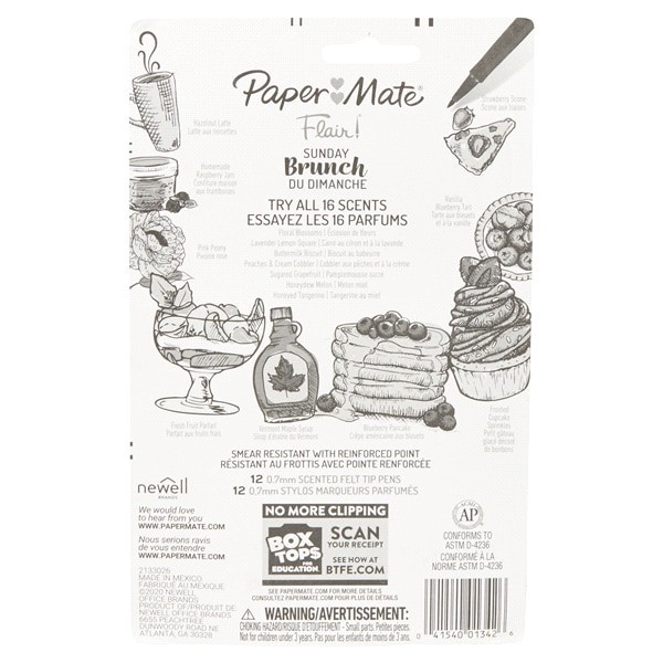 slide 18 of 29, Paper Mate Medium Point Assorted Felt Tip Pens Scented, 12 ct