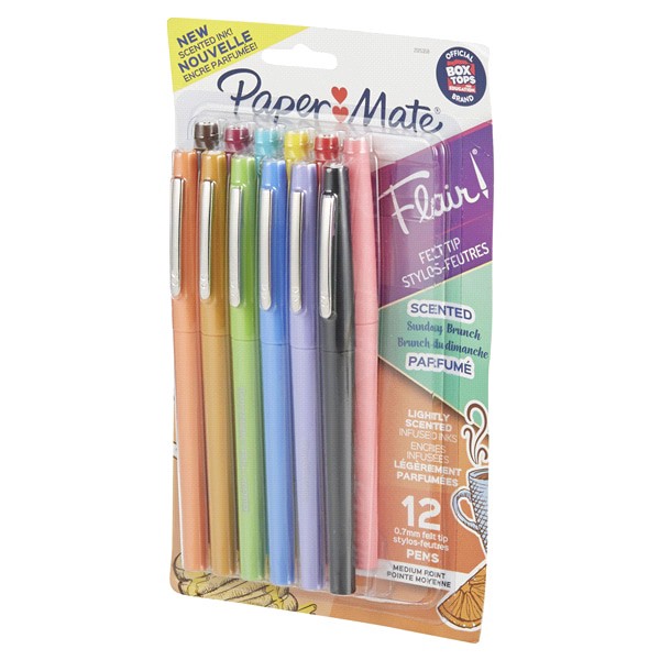 slide 12 of 29, Paper Mate Medium Point Assorted Felt Tip Pens Scented, 12 ct