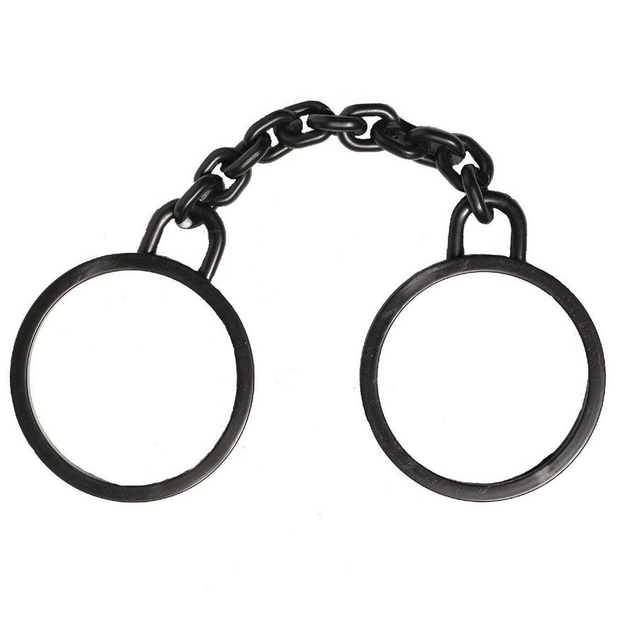 slide 1 of 1, Party City Black Rubber Shackles, 1 ct