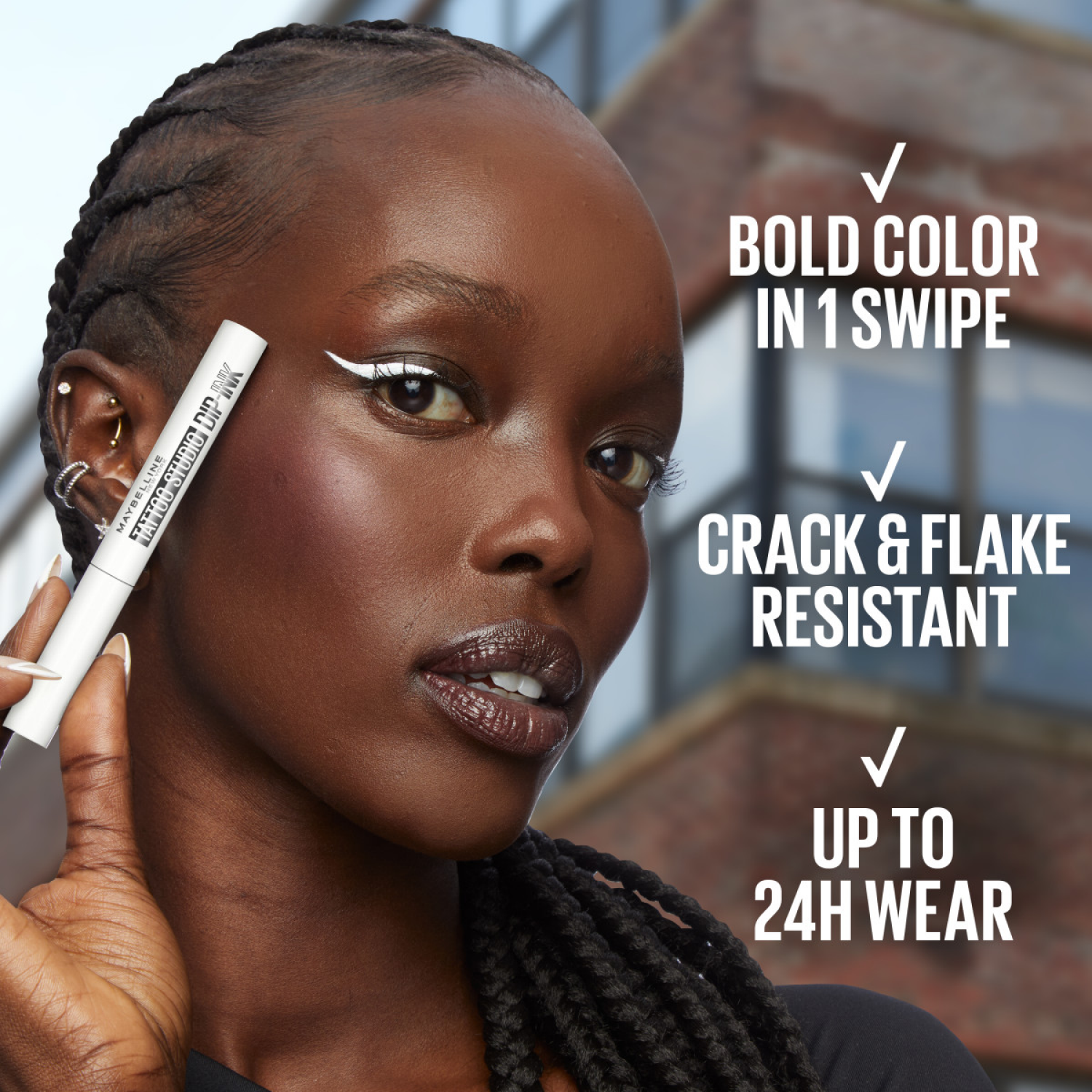 slide 3 of 7, MAYBELLINE Mny Ts Dip Ink Liner Brown Expression, 0.06 oz