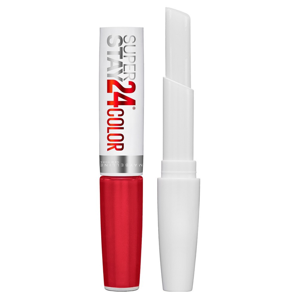slide 2 of 4, Maybelline Super Stay 24 2 -Step Liquid Lipstick Makeup - Eternal Cherry - 0.14 fl oz, 0.14 fl oz