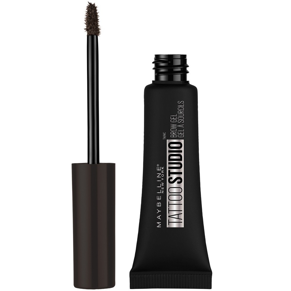 slide 6 of 6, Maybelline Tattoostudio Waterproof Eyebrow Gel, Black Brown, 0.23 oz