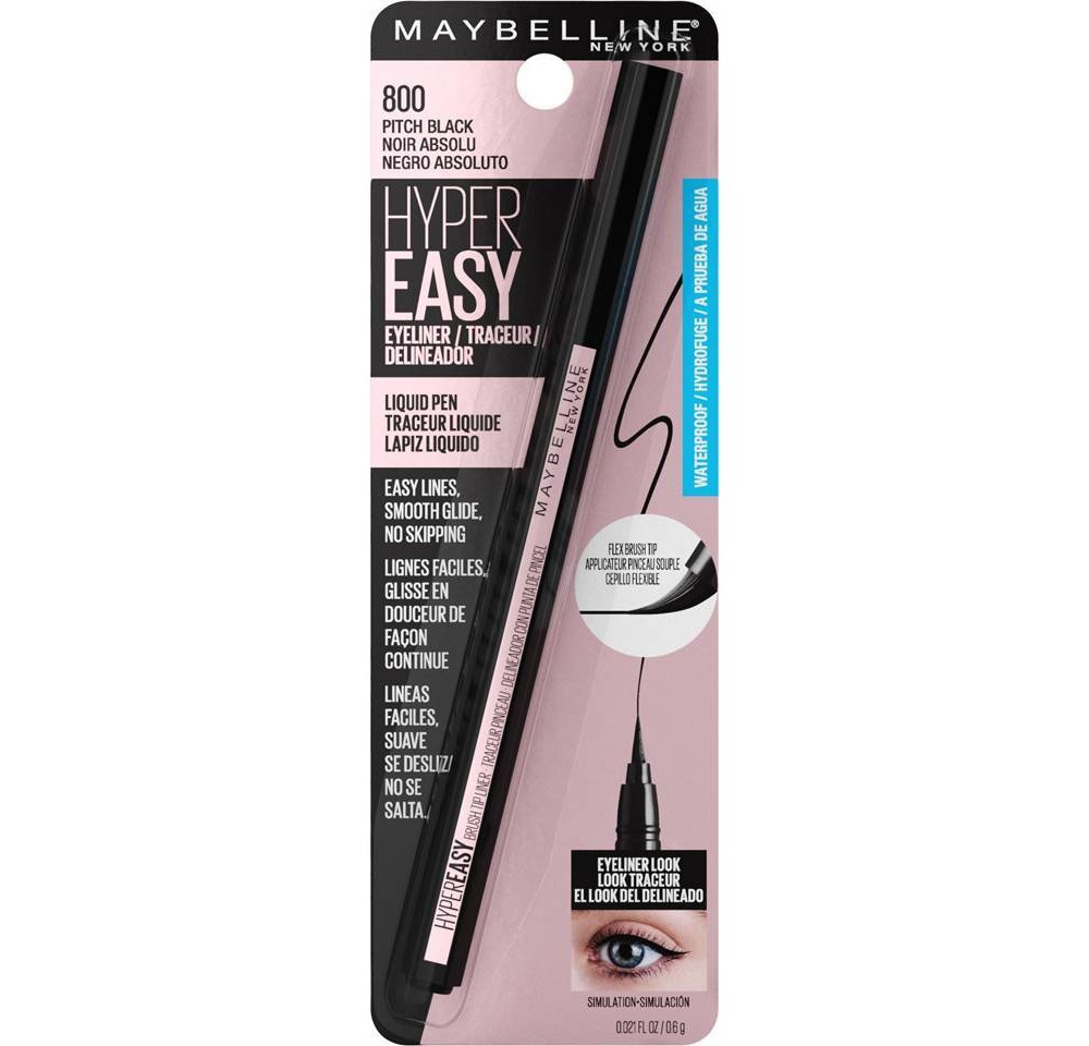 slide 4 of 6, Maybelline Eyestudio Hyper Easy Liquid Eyeliner - 800 Pitch Black, 1 ct