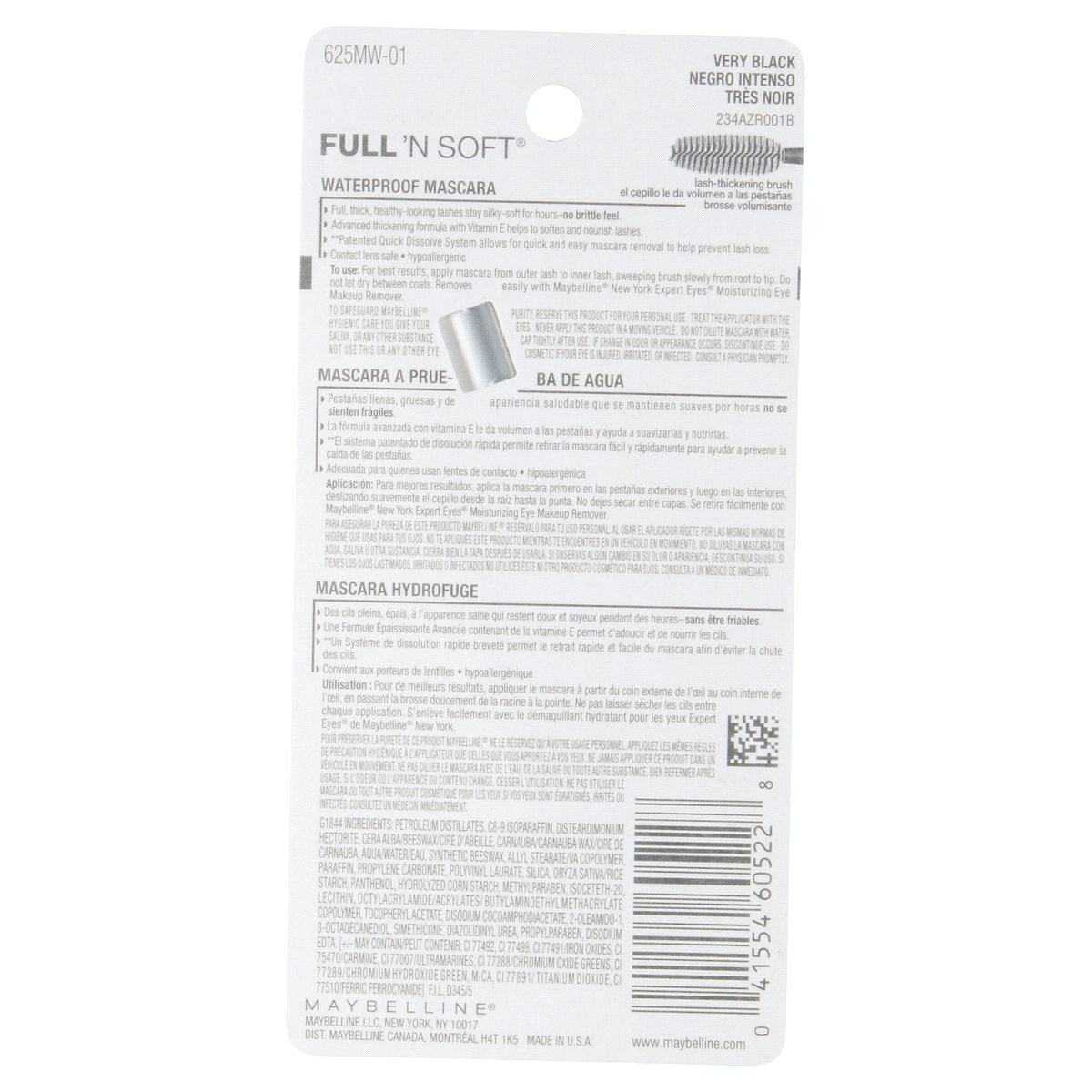 slide 4 of 6, Maybelline Fulln Soft Waterproof Mascara- 311 Very Black, 0.28 oz