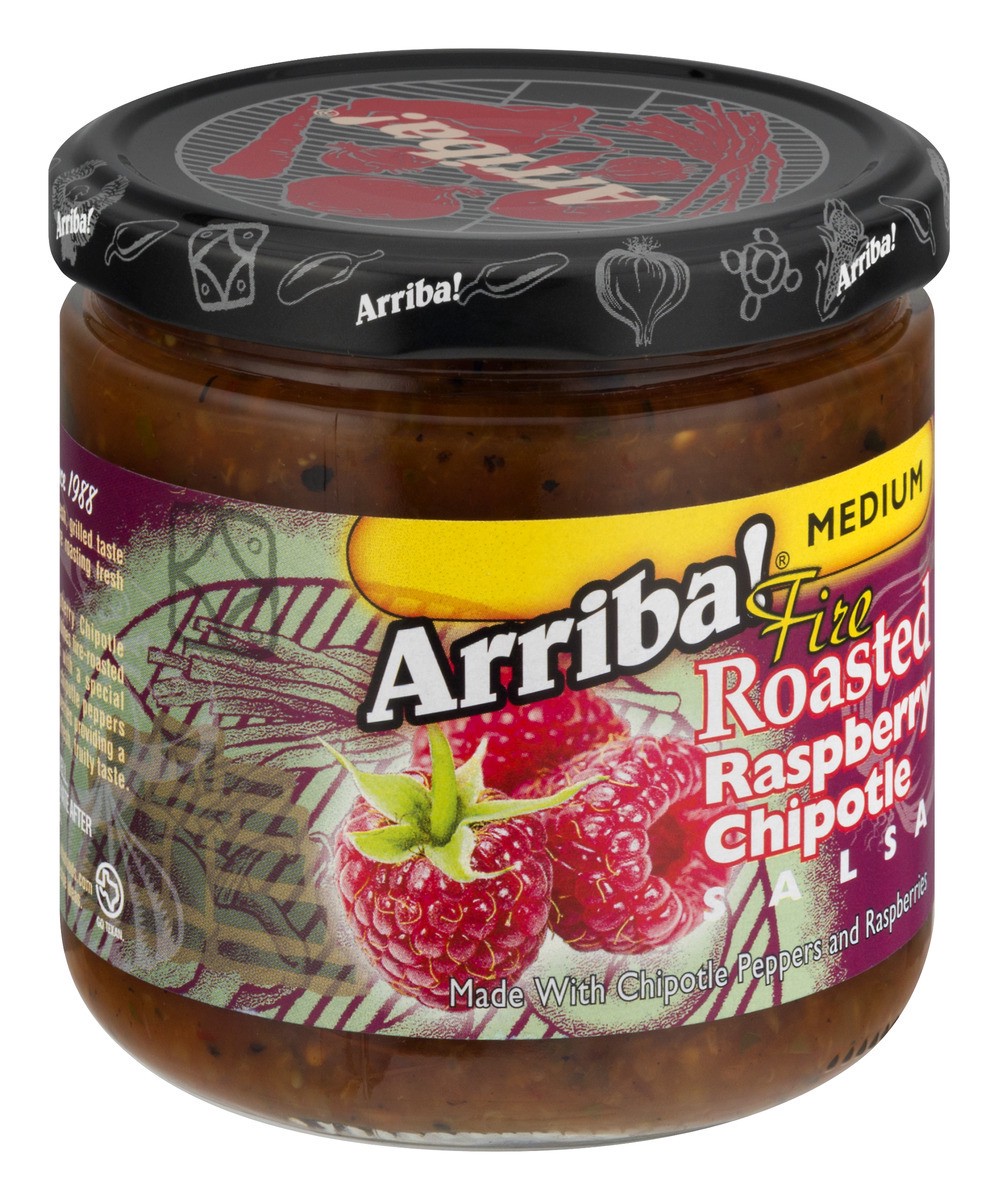 slide 9 of 9, Arriba! Medium Fire Roasted Raspberry Chipotle Salsa, 16 oz