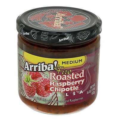 slide 1 of 1, Arriba! Medium Fire Roasted Raspberry Chipotle Salsa, 16 oz