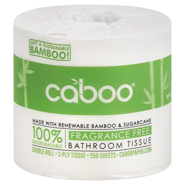 slide 1 of 1, Caboo Bathroom Tissue, Fragrance Free, Double Roll, 2-Ply, 1 ct