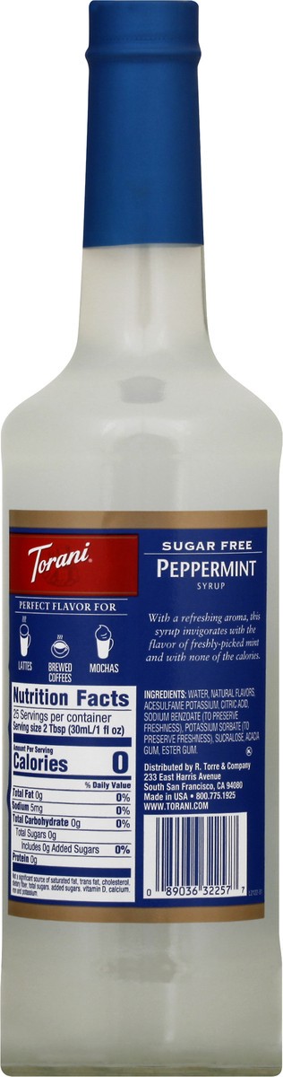 slide 4 of 10, Torani Sugar Free Peppermint Syrup 25.4 oz, 25.4 fl oz