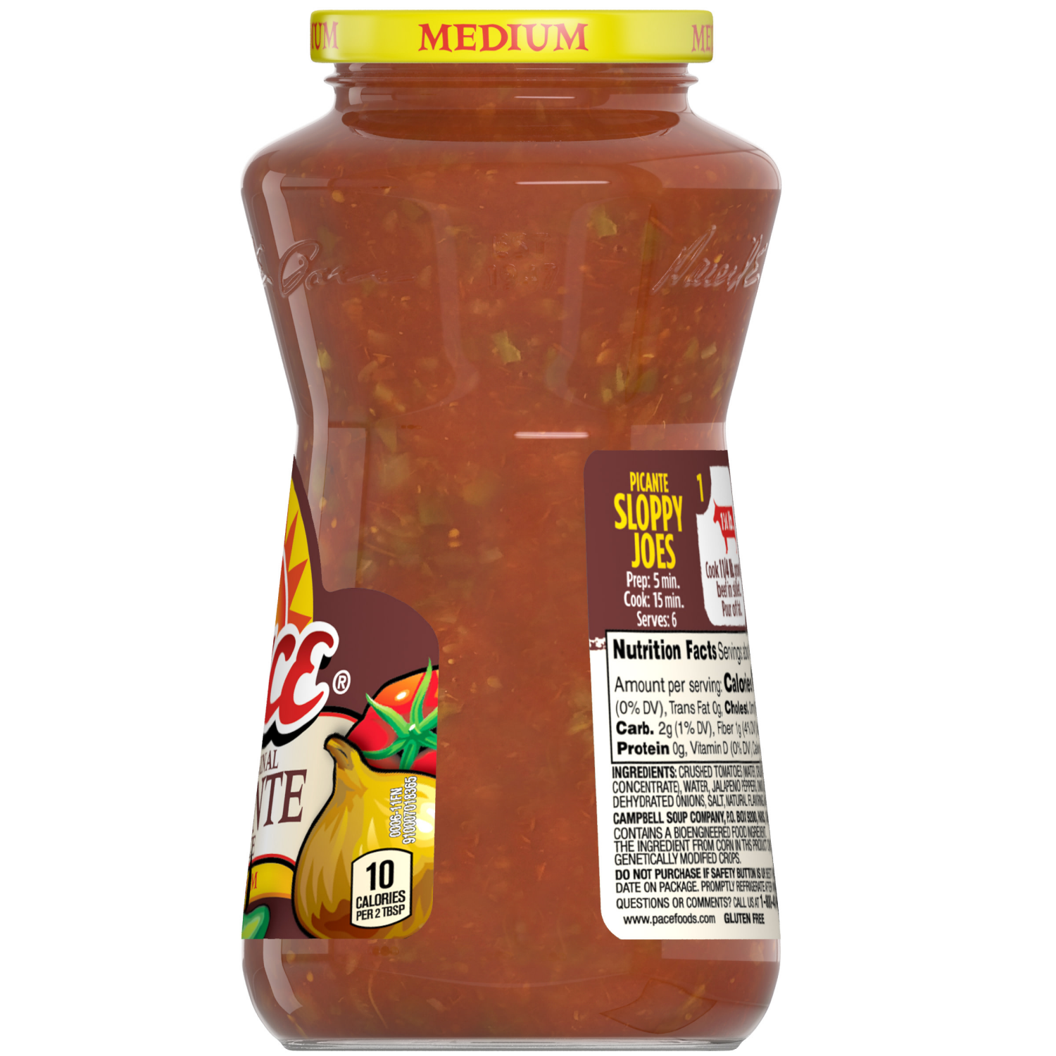 slide 2 of 8, Pace Picante Sauce, Medium, 16.000 oz