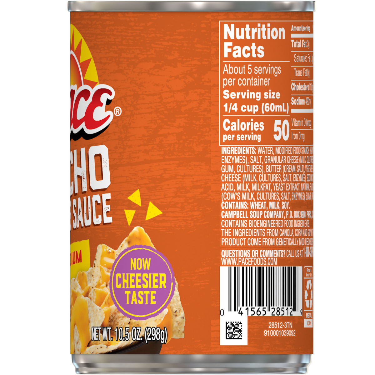 slide 4 of 8, Pace Medium Nacho Cheese Sauce, 10.5 oz Can, 10.5 oz