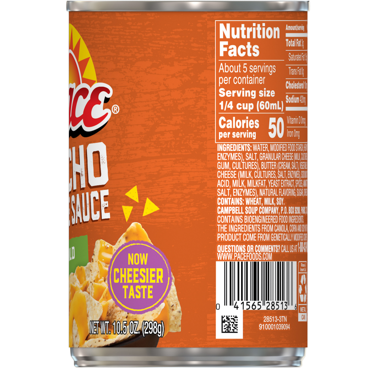 slide 3 of 7, Pace Mild Nacho Cheese Sauce, 10.5 oz Can, 10.5 oz