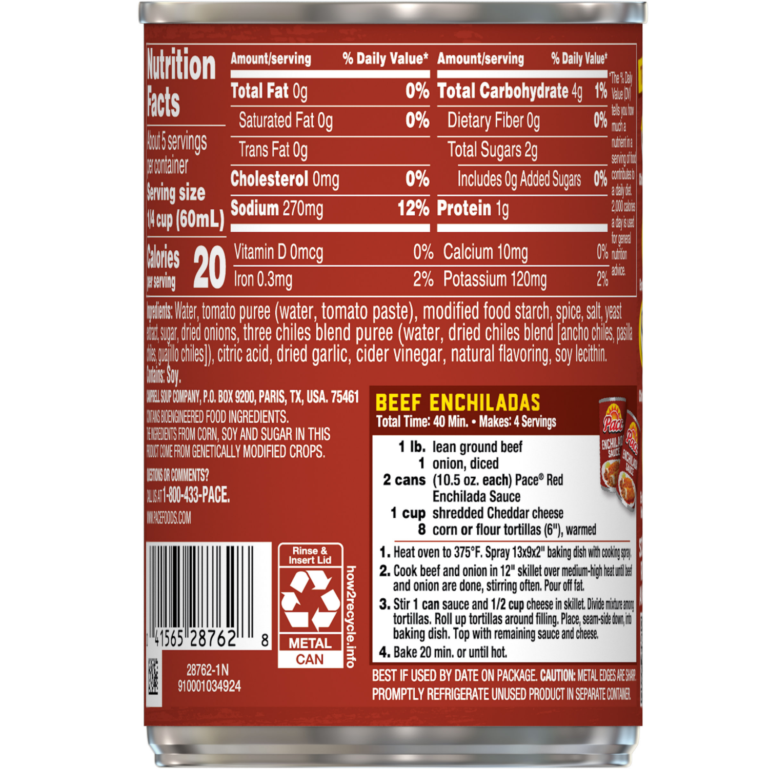 slide 2 of 7, Pace Mild Red Enchilada Sauce, 10.5 oz