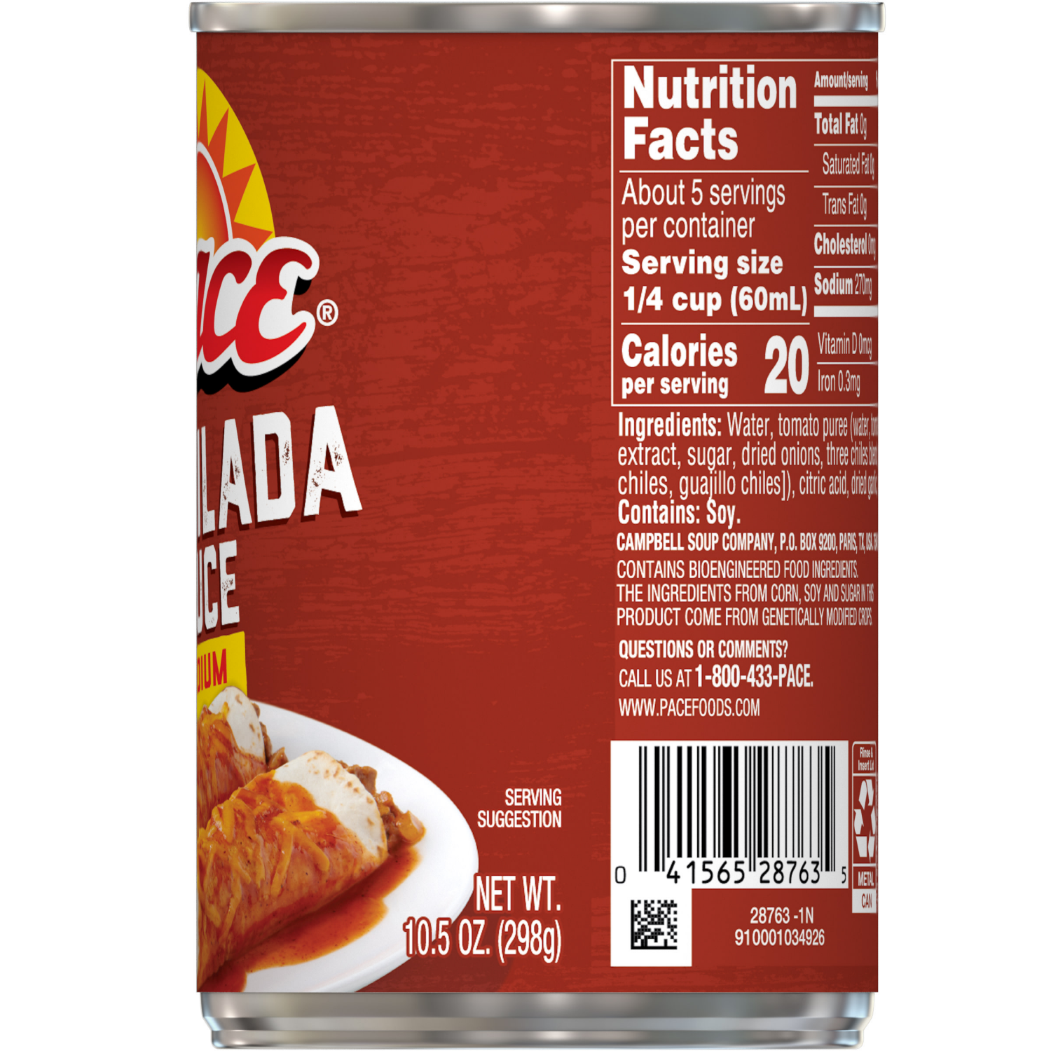 slide 7 of 7, Pace Medium Red Enchilada Sauce, 10.5 oz