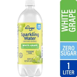 Kroger Zero Sugar White Grape Sparkling Water