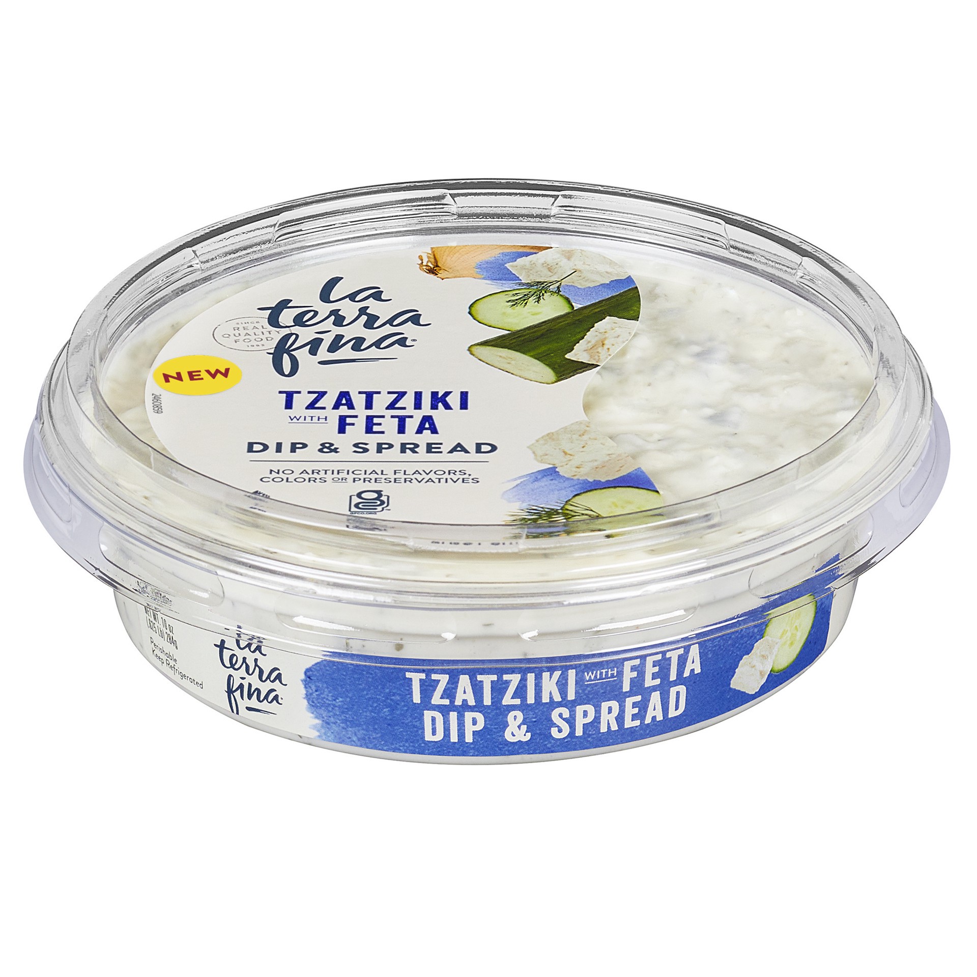 slide 2 of 5, La Terra Fina Tzatziki with Feta Dip & Spread 10 oz, 10 oz