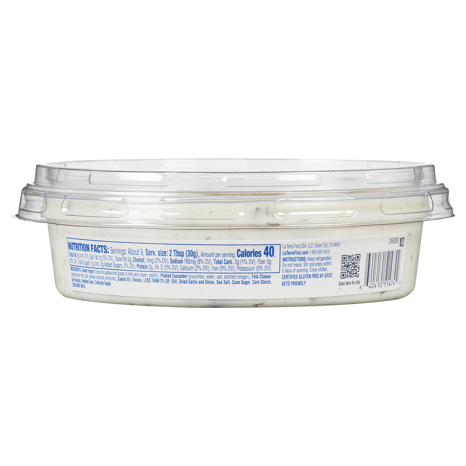 slide 5 of 5, La Terra Fina Tzatziki with Feta Dip & Spread 10 oz, 10 oz