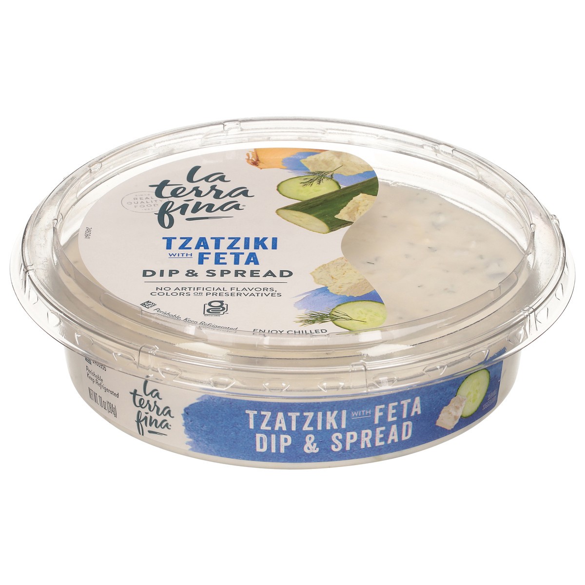 slide 1 of 5, La Terra Fina Tzatziki with Feta Dip & Spread 10 oz, 10 oz