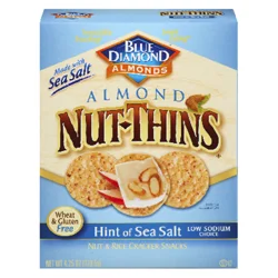 Blue Diamond Nut-Thins Almond Hint of Sea Salt Rice Cracker Snacks 4.25 oz