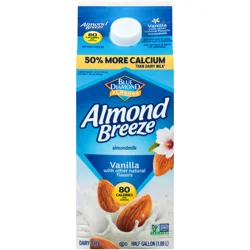 Blue Diamond Almond Breeze Vanilla Almondmilk, 64 oz