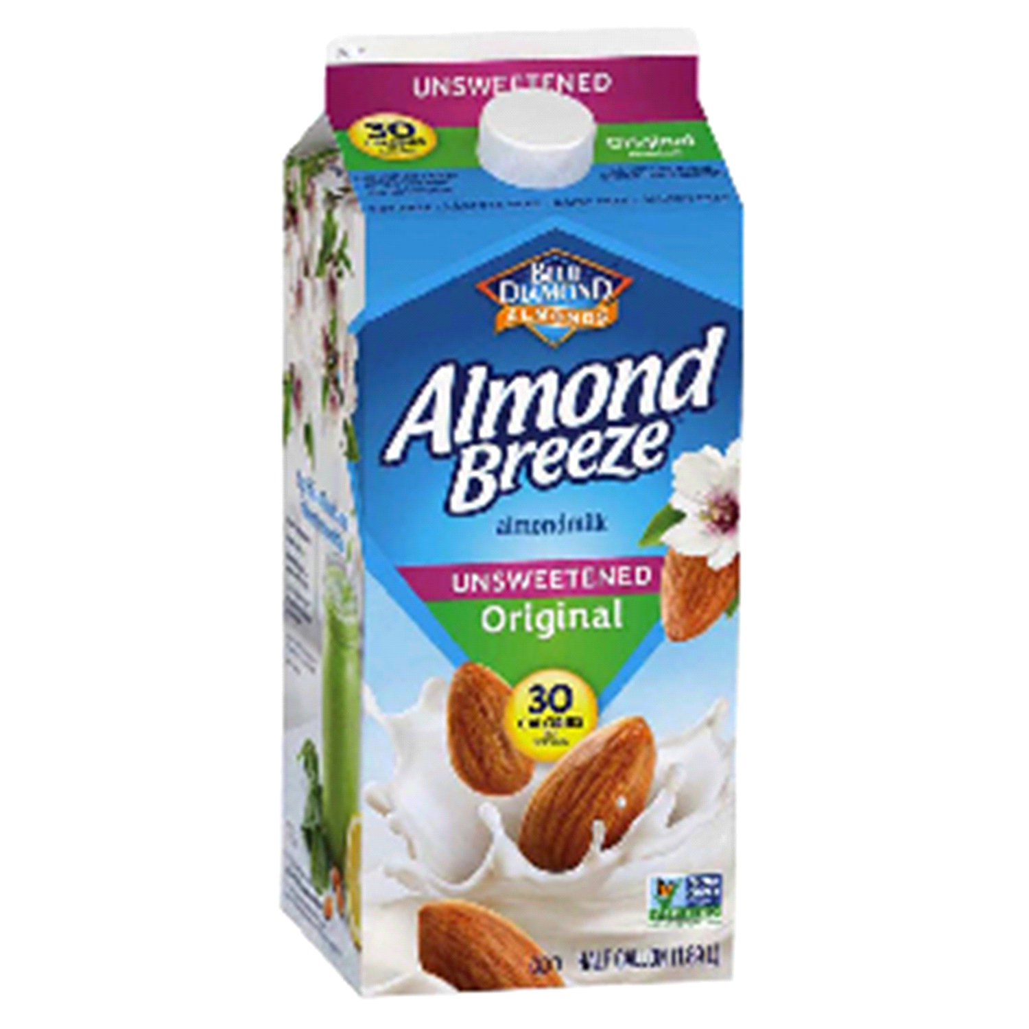 slide 1 of 2, Almond Breeze Original Unsweetened Almondmilk 0.5 gl, 1/2 gal