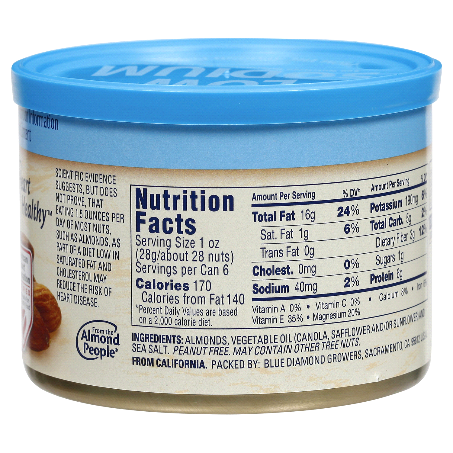 slide 2 of 2, Blue Diamond Low Sodium Almonds 6 oz, 6 oz