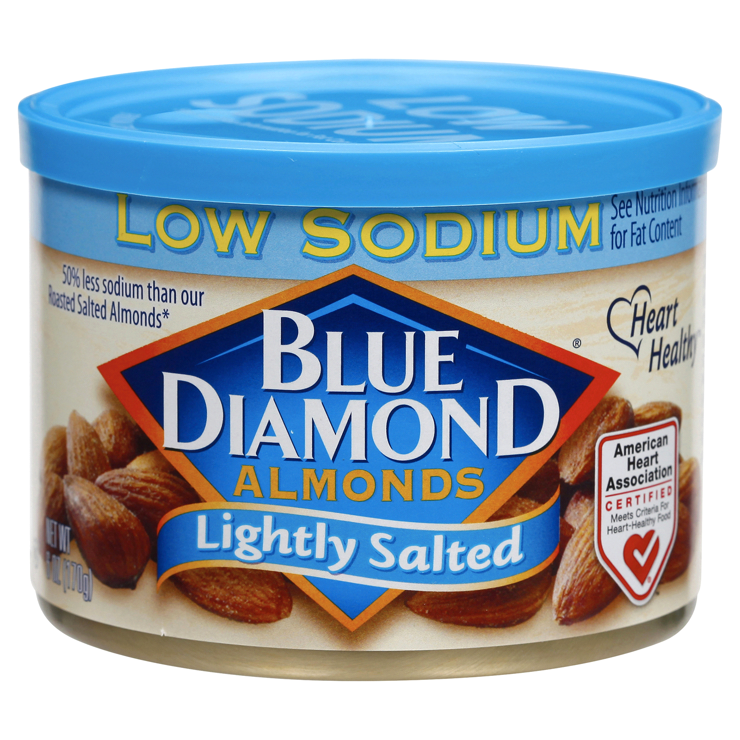 slide 1 of 2, Blue Diamond Low Sodium Almonds 6 oz, 6 oz