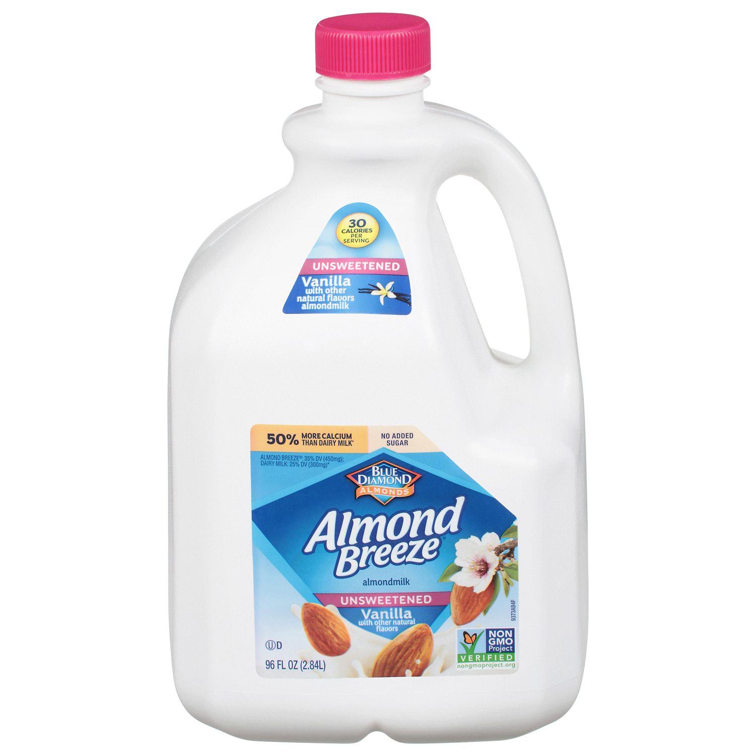 slide 1 of 1, Almond Breeze Unsweetened Vanilla Almond Milk, 96 fl oz