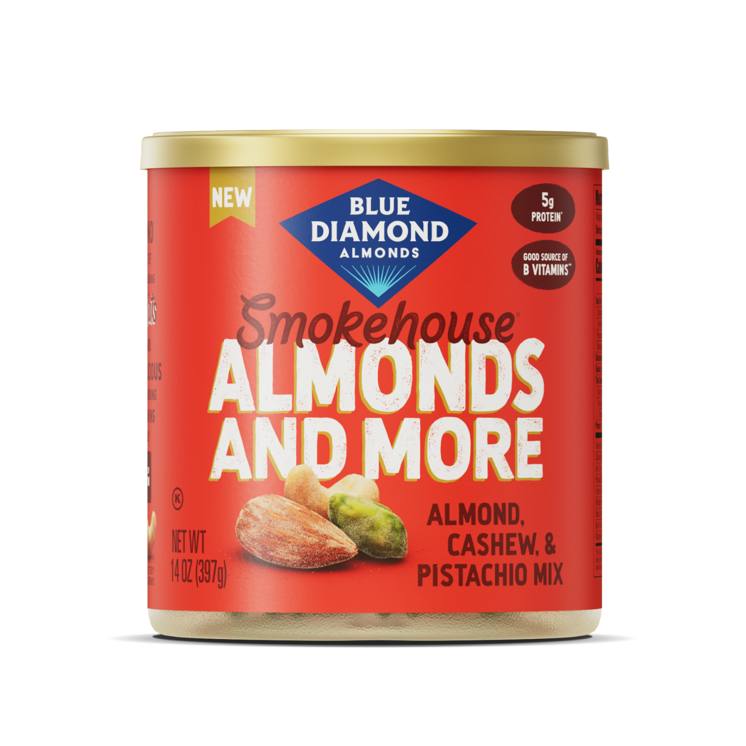 slide 1 of 1, Blue Diamond® Smokehouse Almonds And More Mixed Nuts, 14 oz