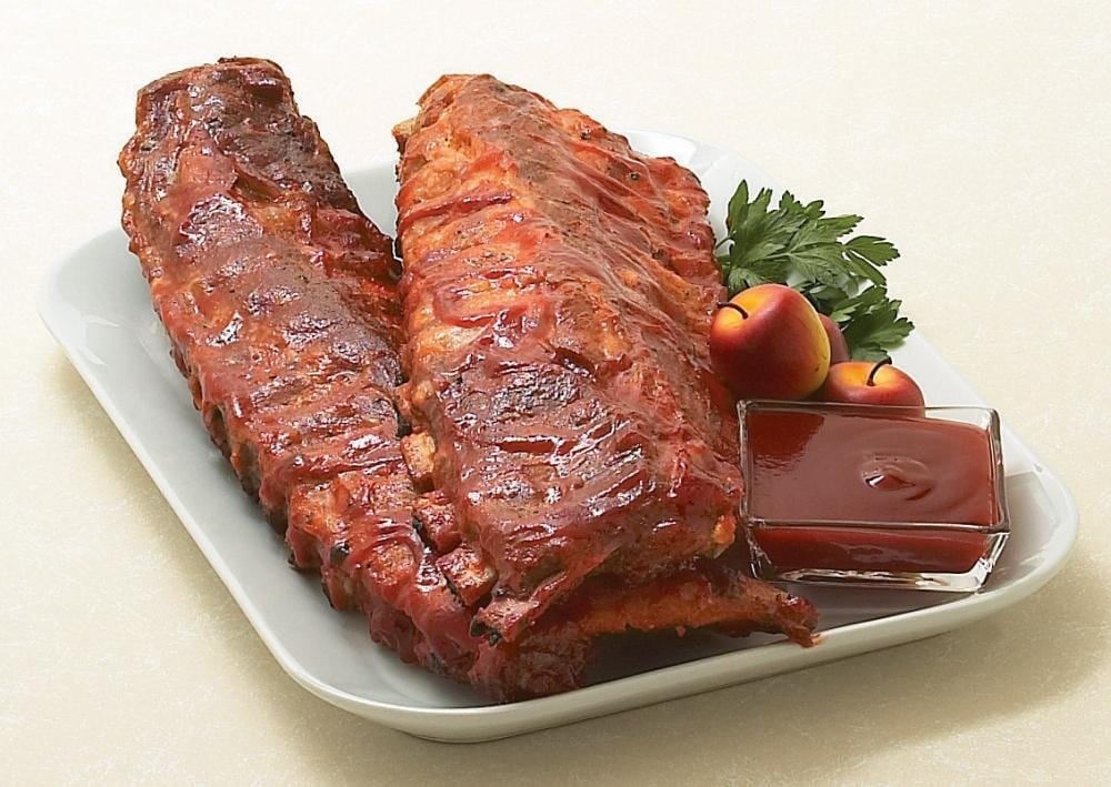 slide 1 of 1, Fully Cooked Baby Back Ribs, 20 oz