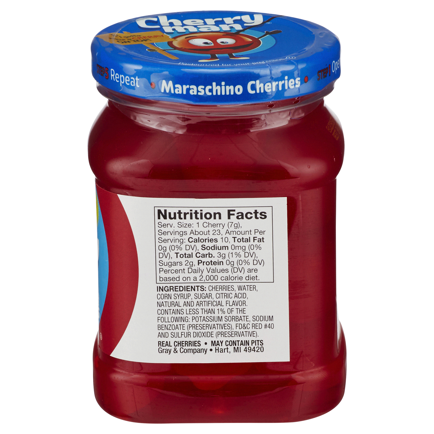 slide 3 of 4, CherryMan Jumbo Topping Maraschino Cherries, 12 oz